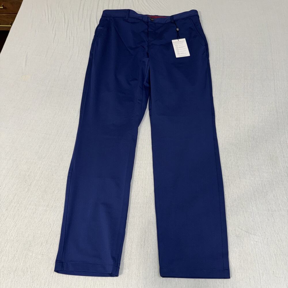 Collars & Co Maverick Performance Pants Blue Blue 34x32 Stretch Preppy NWT